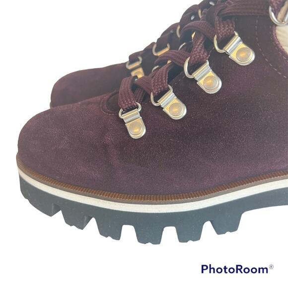 Aquatalia Morena Suede Lace Up Combat Boots Women 5.5 - Picture 6 of 11